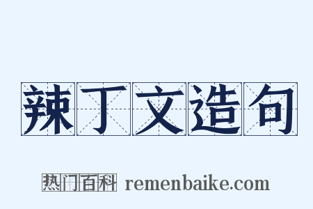 辣丁文造句是什么意思的图片